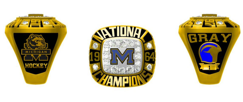 Michigan Wolverines 1964 Hockey Ring