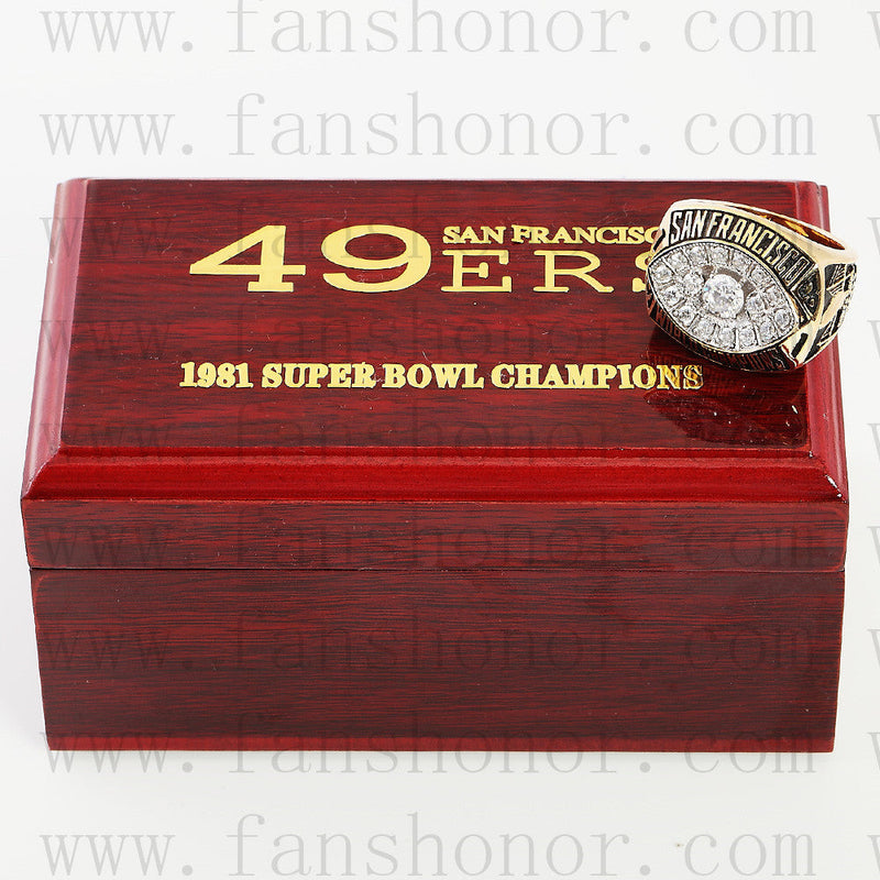 Customized San Francisco 49ers NFL 1981 Super Bowl XVI Championship Ring