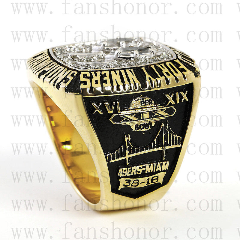 Customized San Francisco 49ers NFL 1984 Super Bowl XIX Championship Ring