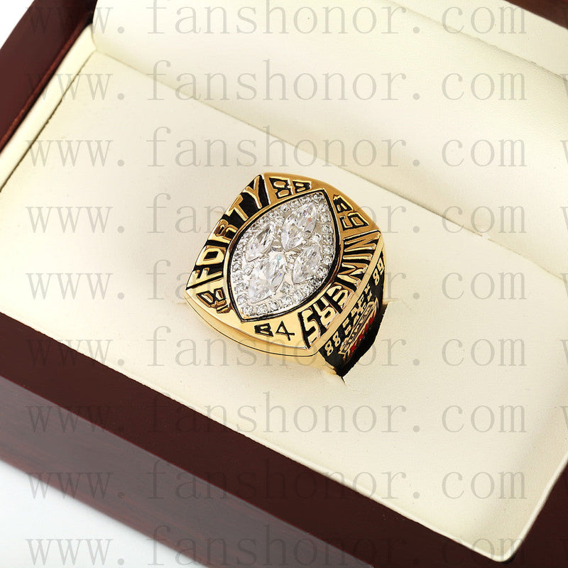 Customized San Francisco 49ers NFL 1989 Super Bowl XXIV Championship Ring