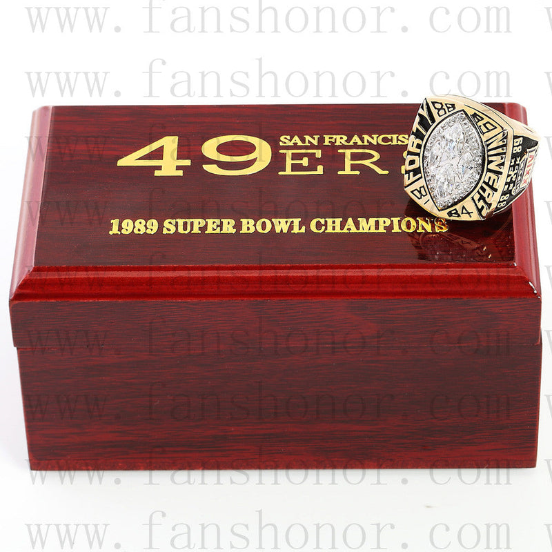 Customized San Francisco 49ers NFL 1989 Super Bowl XXIV Championship Ring