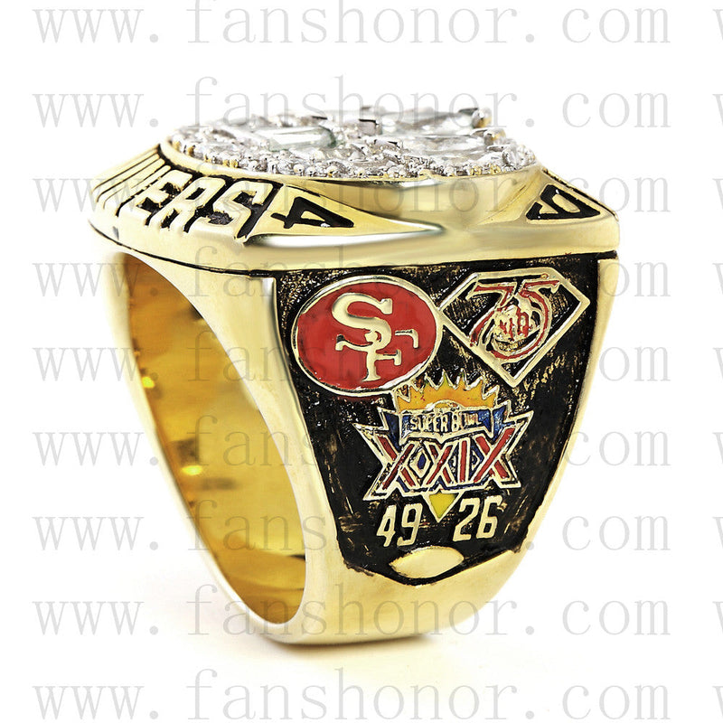 Customized San Francisco 49ers NFL 1994 Super Bowl XXIX Championship Ring