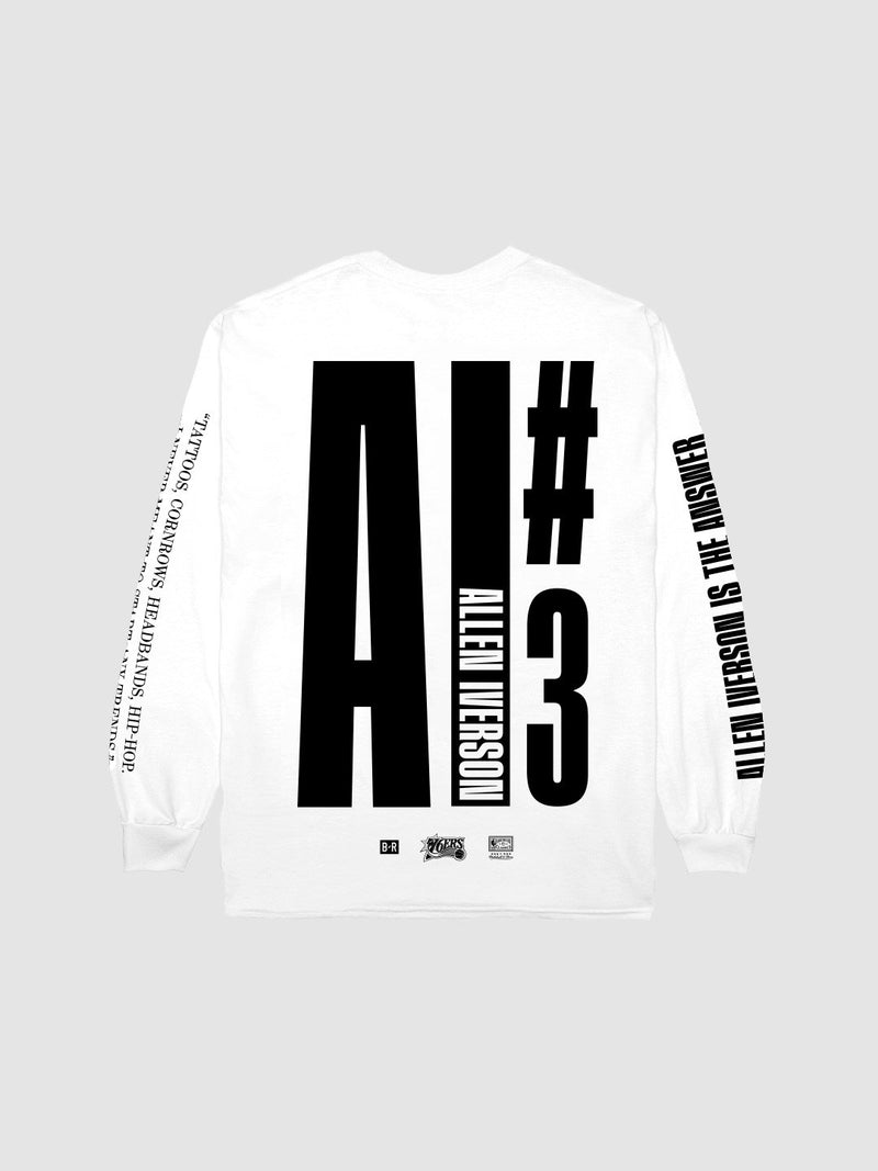 Allen Iverson The Answer Long Sleeve T Shirt Jersey