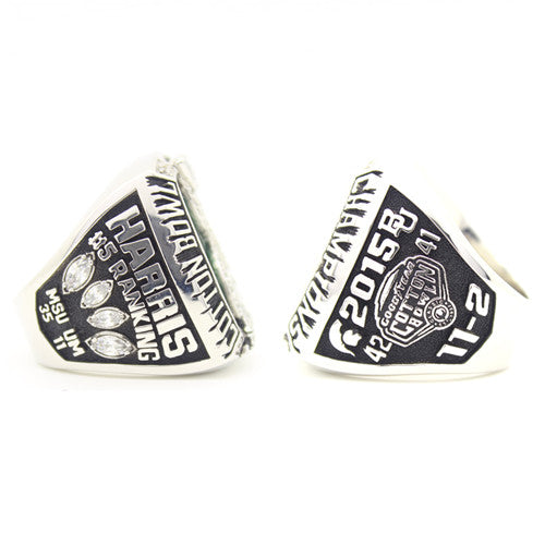 Custom Michigan State Spartans 2015 Cotton Bowl Classic (January) Championship Ring