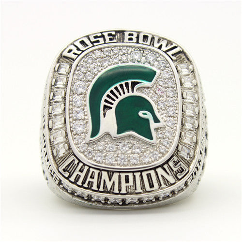 Custom Michigan State Spartans 2013 Season Rose Bowl And Big Ten Champions Ring