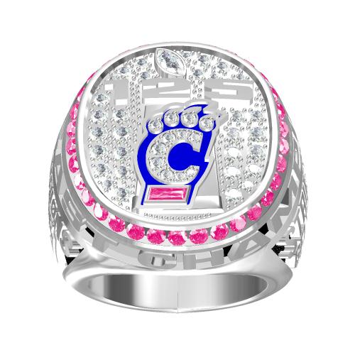 Custom Cincinnati Bearcats 2012 Big East Championship Ring With Red Ruby