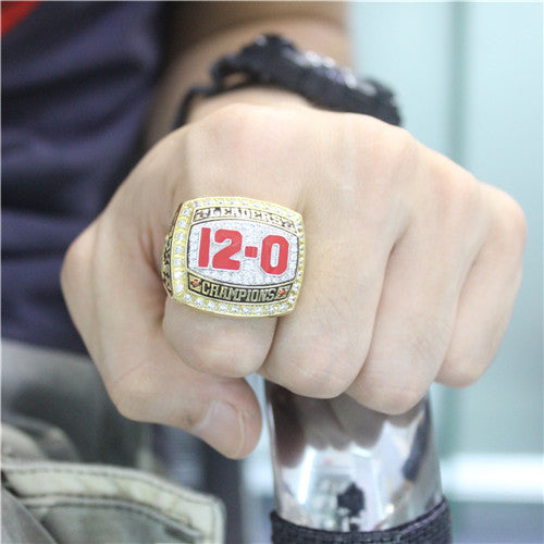 Custom Ohio State Buckeyes 2012 12-0 Leaders Championship Ring