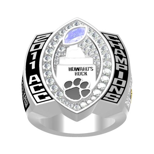 Custom Clemson Tigers 2011 ACC Championship Ring With Synthetic Amethyst