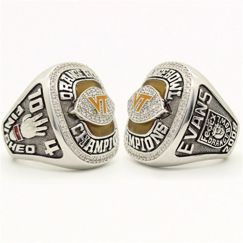 Custom Virginia Tech Hokies 2009 Orange Bowl Championship Ring