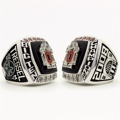 Custom OSU Ohio State Buckeyes 2008 Big Ben Championship Ring With Red Rubies