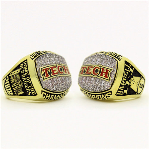 Custom Texas Tech Red Raiders 2008 Big 12 Championship Ring