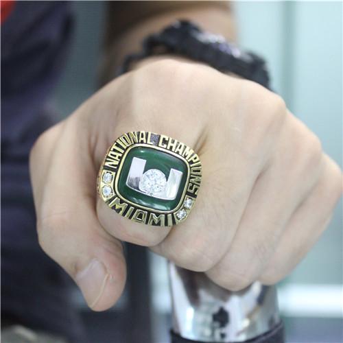 2001 Miami Hurricanes Rose Bowl National Championship Ring