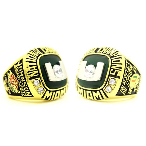 2001 Miami Hurricanes Rose Bowl National Championship Ring