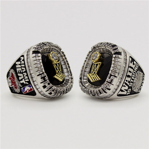 Miami Heat 2006 NBA Finals National Basketball World Championship Ring With Black Obsidian