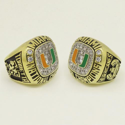 1991 Miami Hurricanes Orange Bowl National Championship Ring