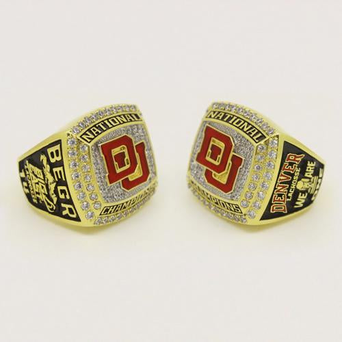 2015 Denver Pioneers Lacrosse National Championship Ring