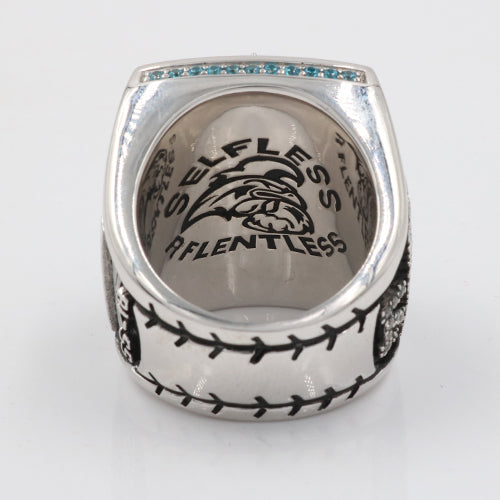 Coastal Carolina Chanticleers 2016 Baseball National Championship Ring With Blue Ctystal