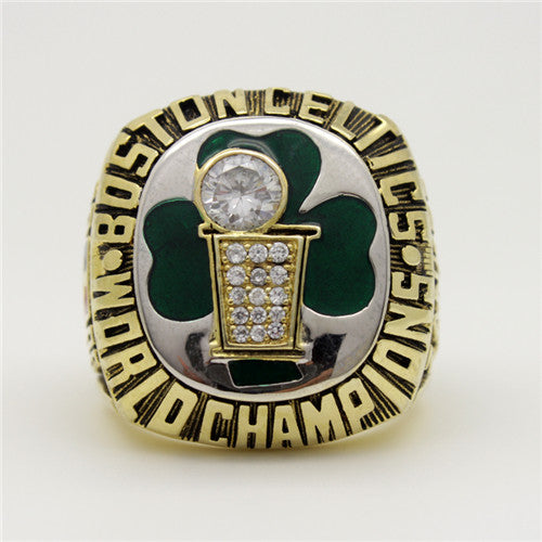 Boston Celtics 1986 NBA Finals National Basketball World Championship Ring With Green Chrysoprase