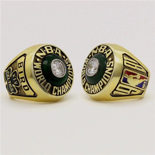 Boston Celtics 1981 NBA Finals National Basketball World Championship Ring With Green Chrysoprase