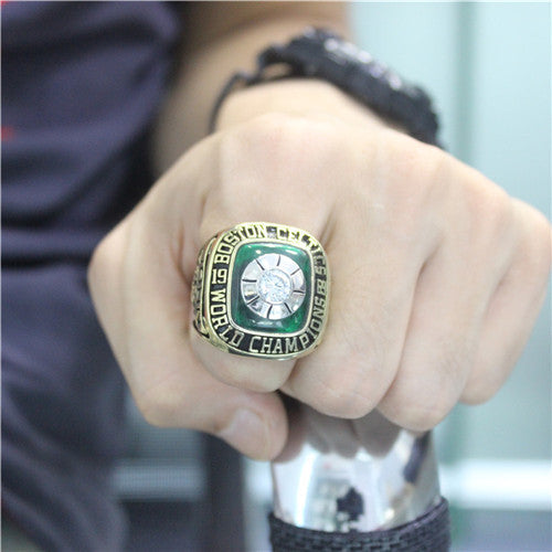 Boston Celtics 1969 NBA Finals National Basketball World Championship Ring With Green Chrysoprase