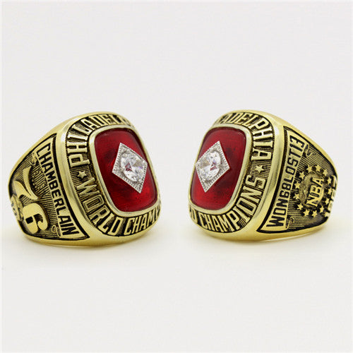 Philadelphia 76ers 1967 NBA Finals National Basketball World Championship Ring With Red Ruby