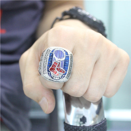 Boston Red Sox 2013 World Series MLB Championship Ring With Synthetic Sapphire