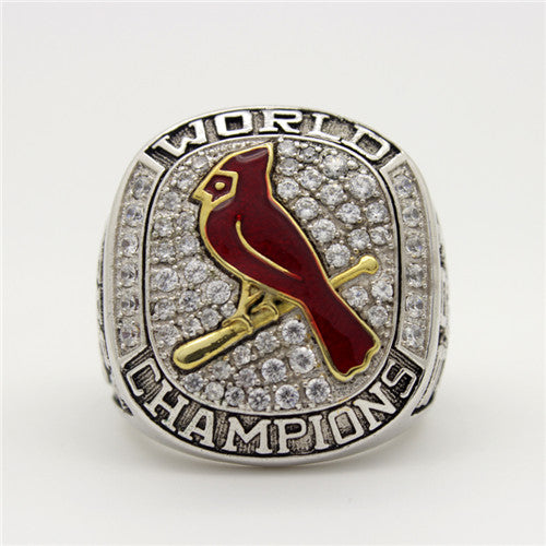 St. Louis Cardinals 2011 World Series MLB Championship Ring   Plating With Red Enamel