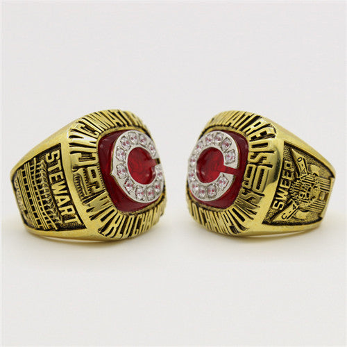 Cincinnati Reds 1990 World Series MLB Championship Ring With Red Ruby