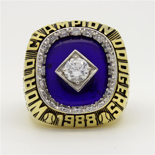 Los Angeles Dodgers 1988 World Series MLB Championship Ring With Blue Lapis Lazuli