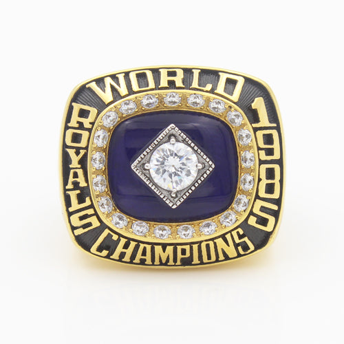 Kansas City Royals 1985 World Series MLB Championship Ring With Lapis Lazuli