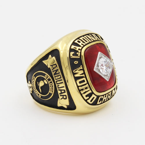 St. Louis Cardinals 1982 World Series MLB Championship Ring With Red Ruby