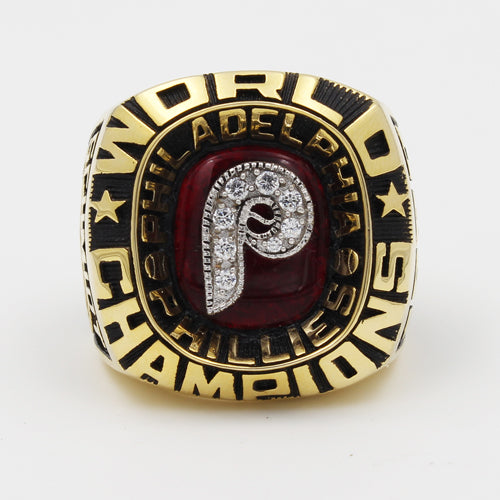 Philadelphia Phillies 1980 World Series MLB Championship Ring With Red Garnet