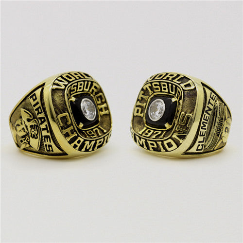 Pittsburgh Pirates 1971 World Series MLB Championship Ring With Black Obsidian