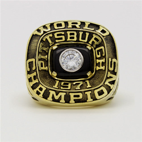 Pittsburgh Pirates 1971 World Series MLB Championship Ring With Black Obsidian