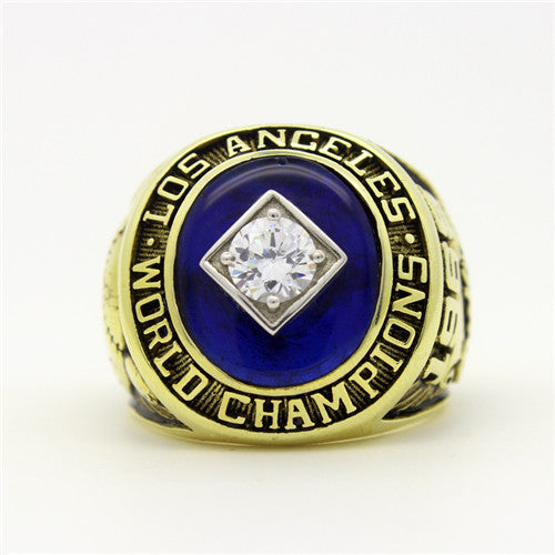 Los Angeles Dodgers 1965 World Series MLB Championship Ring With Blue Sapphire