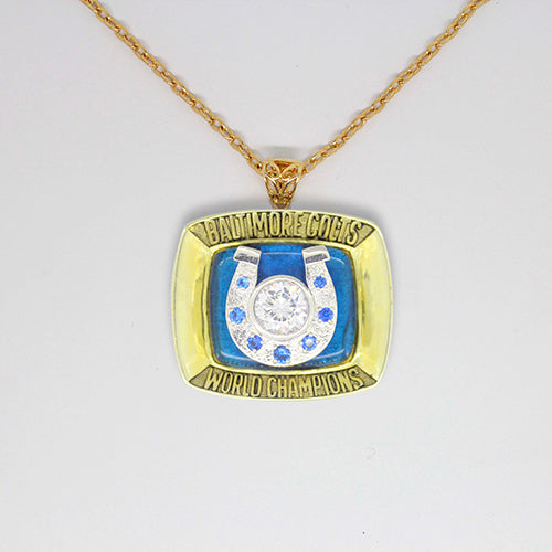 Baltimore Colts 1970 Super Bowl V NFL Championship Pendant with Chain