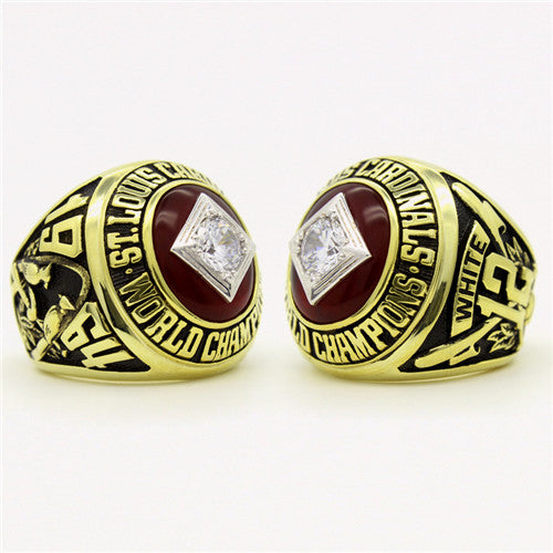 St. Louis Cardinals 1964 World Series MLB Championship Ring With Red Garnet