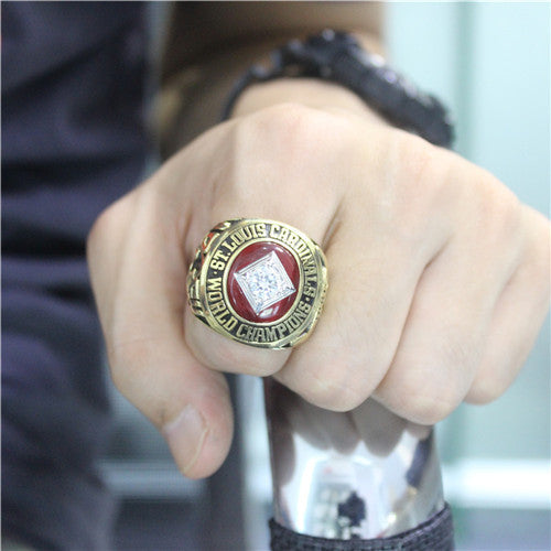 St. Louis Cardinals 1964 World Series MLB Championship Ring With Red Garnet