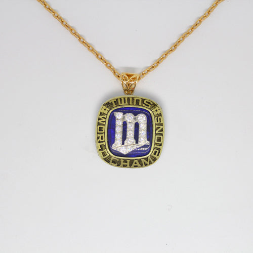 Minnesota Twins 1987 World Series MLB Championship Pendant with Chain