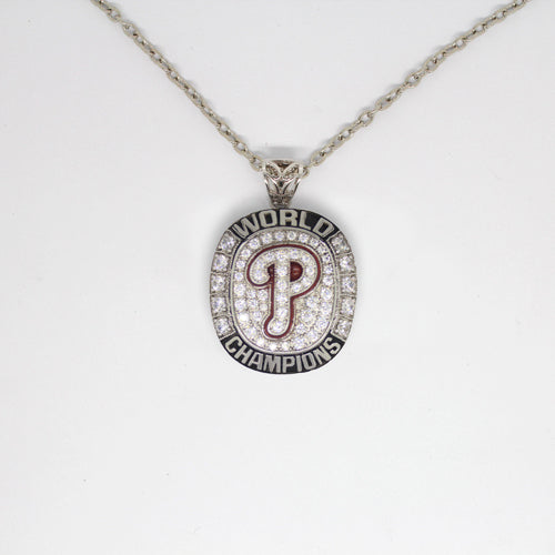 Philadelphia Phillies 2008 World Series MLB Championship Pendant with Chain