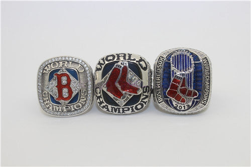 Boston Red Sox 2004-2007-2013 World Series MLB Championship Ring Collection