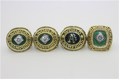 Oakland Athletics 1972-1973-1974-1989 World Series MLB Championship Ring Collection