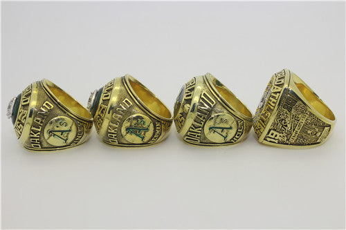 Oakland Athletics 1972-1973-1974-1989 World Series MLB Championship Ring Collection