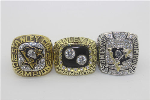 Pittsburgh Penguins 1991-1992-2009 Stanley Cup Finals NHL Championship Ring Collection