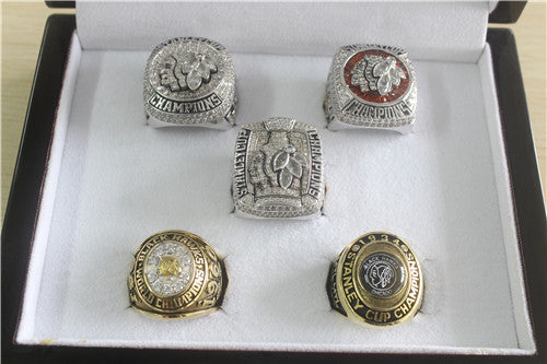 Chicago Blackhawks 1934-1961-2010-2013-2015 Stanley Cup Finals NHL Championship Ring Collection