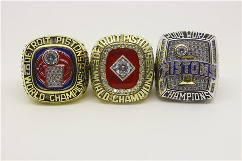 Detroit Pistons 1989-1990-2004 NBA Finals National Basketball World Championship Ring Collection