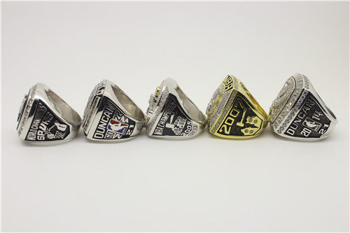 San Antonio Spurs 1999-2003-2005-2007-2014 NBA Finals National Basketball World Championship Ring Collection