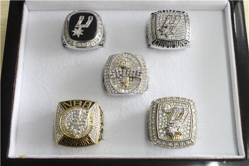 San Antonio Spurs 1999-2003-2005-2007-2014 NBA Finals National Basketball World Championship Ring Collection