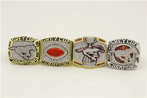 Calgary Stampeders 1998-2001-2008-2014 Grey Cup Championship Ring Collection