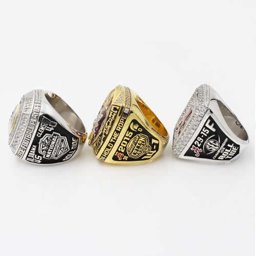 Alabama Crimson Tide 2015 National-CFP-SEC Championship Rings Collection